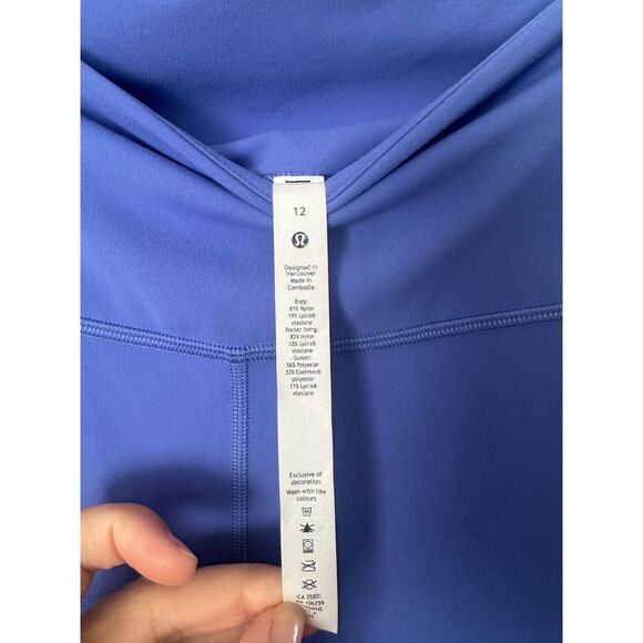 Lululemon Groove Super-High Rise Flared Pant Nulu Wild Indigo Size 12 - Picture 7 of 9